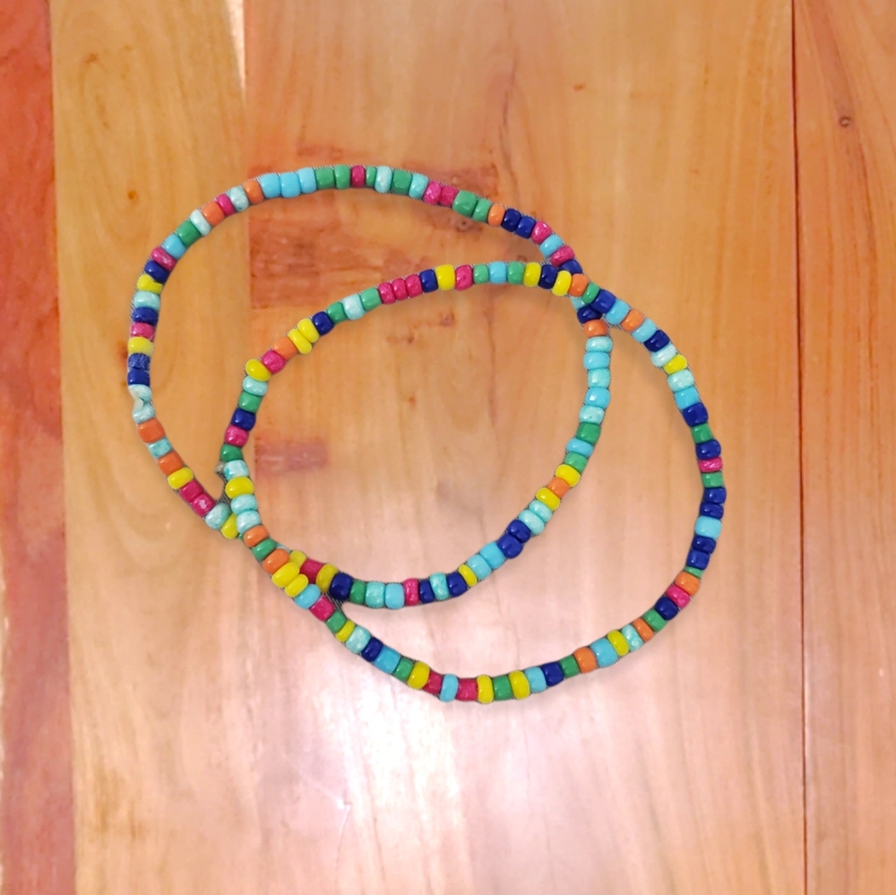 💚💚Free Bundle-Add-On- Colourful Beaded bracelets (2)- NEW- add to bundle